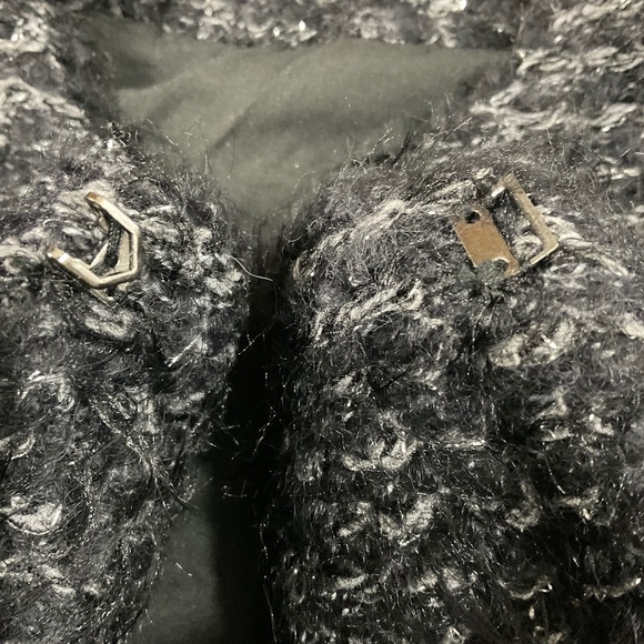 Elan Jackie-Style Boucle Tweed Jacket size Small Metallic Thread Raw Hem Lined - Picture 11 of 15
